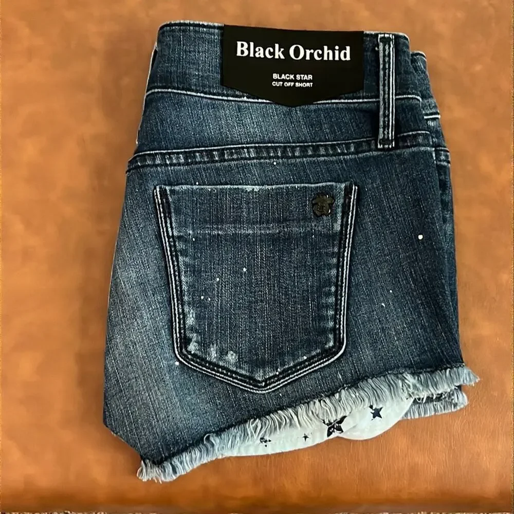 Black Orchid Black Star Cut Off Short Size 26